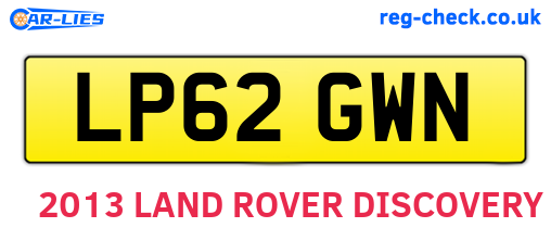 LP62GWN are the vehicle registration plates.