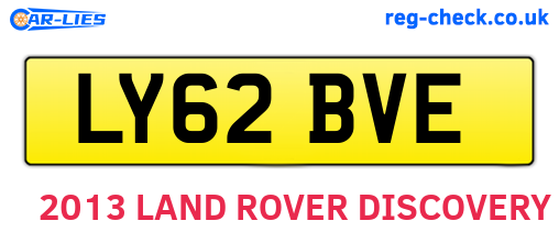 LY62BVE are the vehicle registration plates.