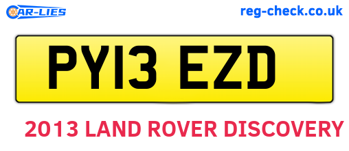 PY13EZD are the vehicle registration plates.