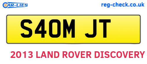 S40MJT are the vehicle registration plates.