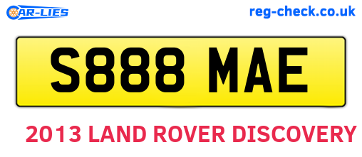 S888MAE are the vehicle registration plates.