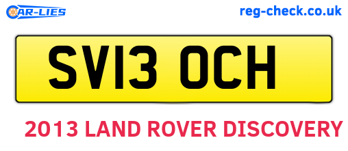 SV13OCH are the vehicle registration plates.