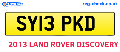 SY13PKD are the vehicle registration plates.