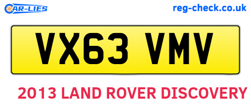 VX63VMV are the vehicle registration plates.