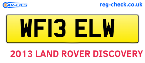 WF13ELW are the vehicle registration plates.