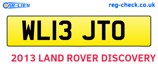 WL13JTO are the vehicle registration plates.