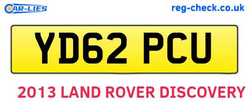 YD62PCU are the vehicle registration plates.