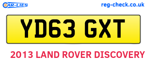 YD63GXT are the vehicle registration plates.
