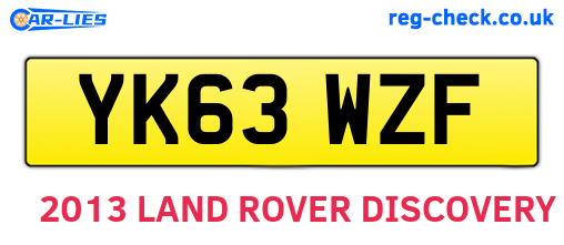 YK63WZF are the vehicle registration plates.