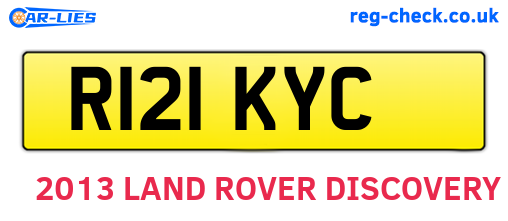 R121KYC are the vehicle registration plates.