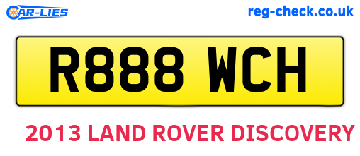 R888WCH are the vehicle registration plates.