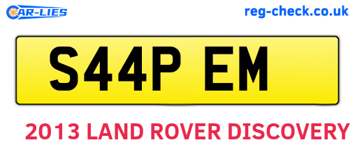 S44PEM are the vehicle registration plates.