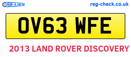 OV63WFE are the vehicle registration plates.