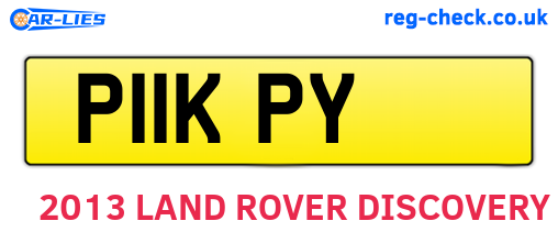 P11KPY are the vehicle registration plates.