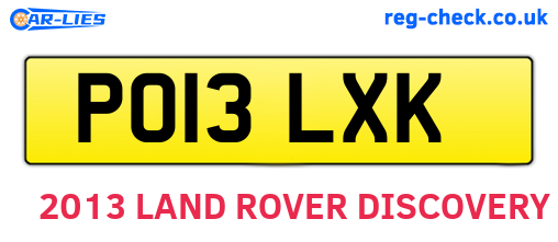 PO13LXK are the vehicle registration plates.