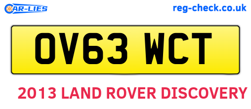 OV63WCT are the vehicle registration plates.