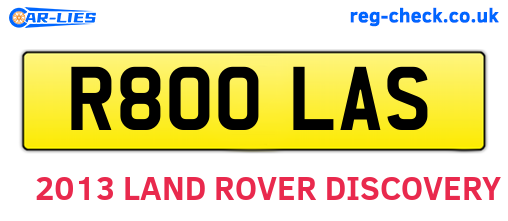 R800LAS are the vehicle registration plates.