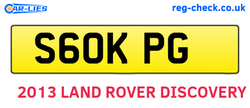 S60KPG are the vehicle registration plates.
