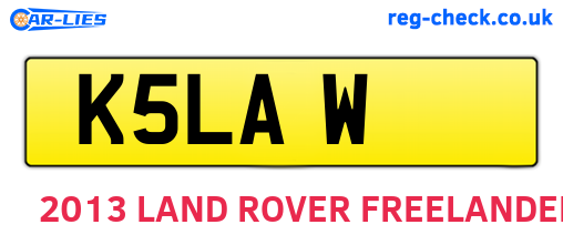 K5LAW are the vehicle registration plates.