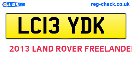 LC13YDK are the vehicle registration plates.