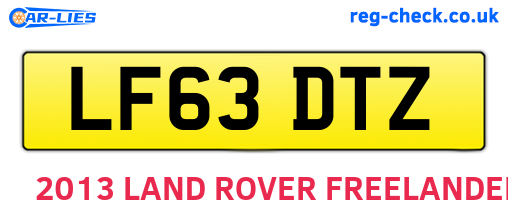 LF63DTZ are the vehicle registration plates.