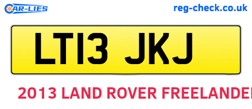 LT13JKJ are the vehicle registration plates.