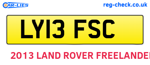 LY13FSC are the vehicle registration plates.