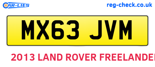MX63JVM are the vehicle registration plates.