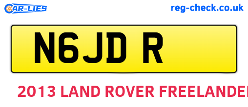 N6JDR are the vehicle registration plates.