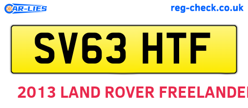 SV63HTF are the vehicle registration plates.