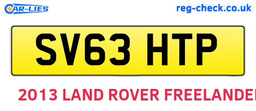 SV63HTP are the vehicle registration plates.