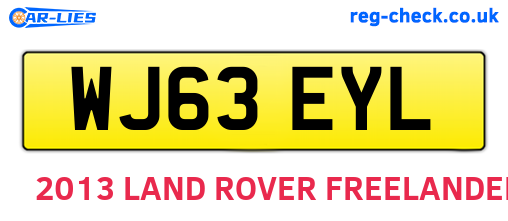 WJ63EYL are the vehicle registration plates.