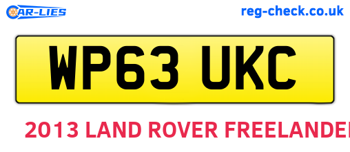 WP63UKC are the vehicle registration plates.