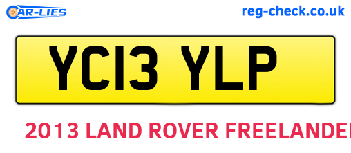 YC13YLP are the vehicle registration plates.