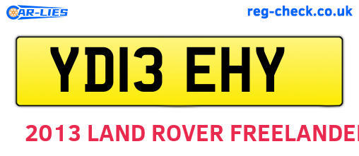 YD13EHY are the vehicle registration plates.