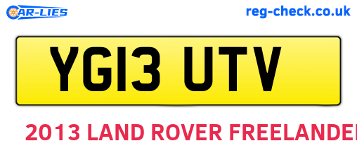 YG13UTV are the vehicle registration plates.