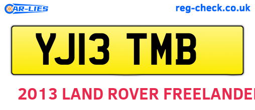 YJ13TMB are the vehicle registration plates.