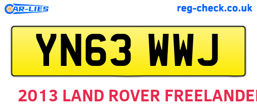 YN63WWJ are the vehicle registration plates.
