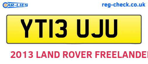 YT13UJU are the vehicle registration plates.