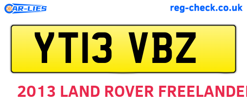 YT13VBZ are the vehicle registration plates.
