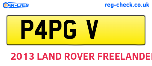 P4PGV are the vehicle registration plates.
