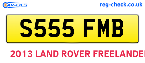 S555FMB are the vehicle registration plates.