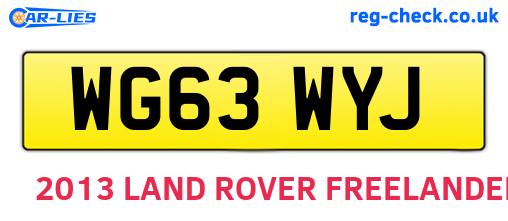 WG63WYJ are the vehicle registration plates.