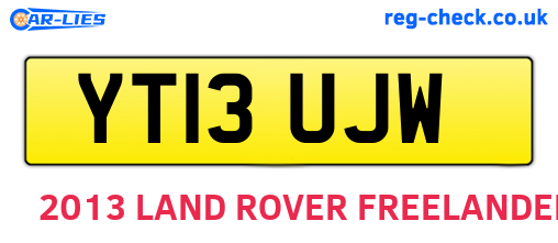 YT13UJW are the vehicle registration plates.