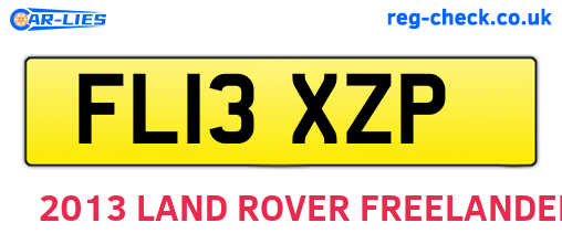 FL13XZP are the vehicle registration plates.