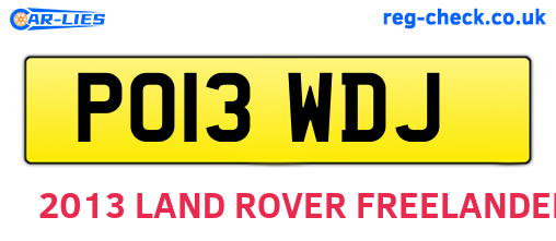 PO13WDJ are the vehicle registration plates.