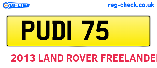 PUD175 are the vehicle registration plates.