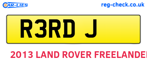 R3RDJ are the vehicle registration plates.