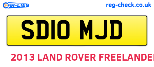 SD10MJD are the vehicle registration plates.