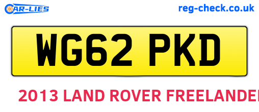 WG62PKD are the vehicle registration plates.